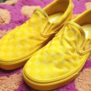 Yellow Checkered Vans